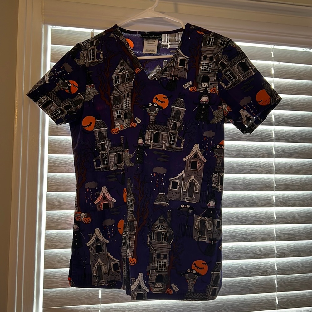 Halloween Scrub Top